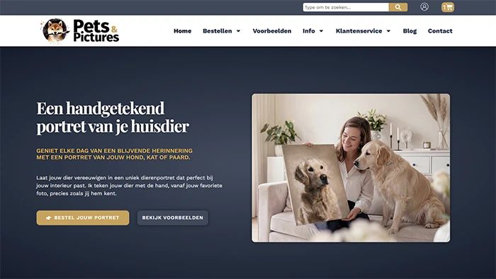 Pets & Pictures - Een handgetekend dierenportret van jouw hond, kat of paard.